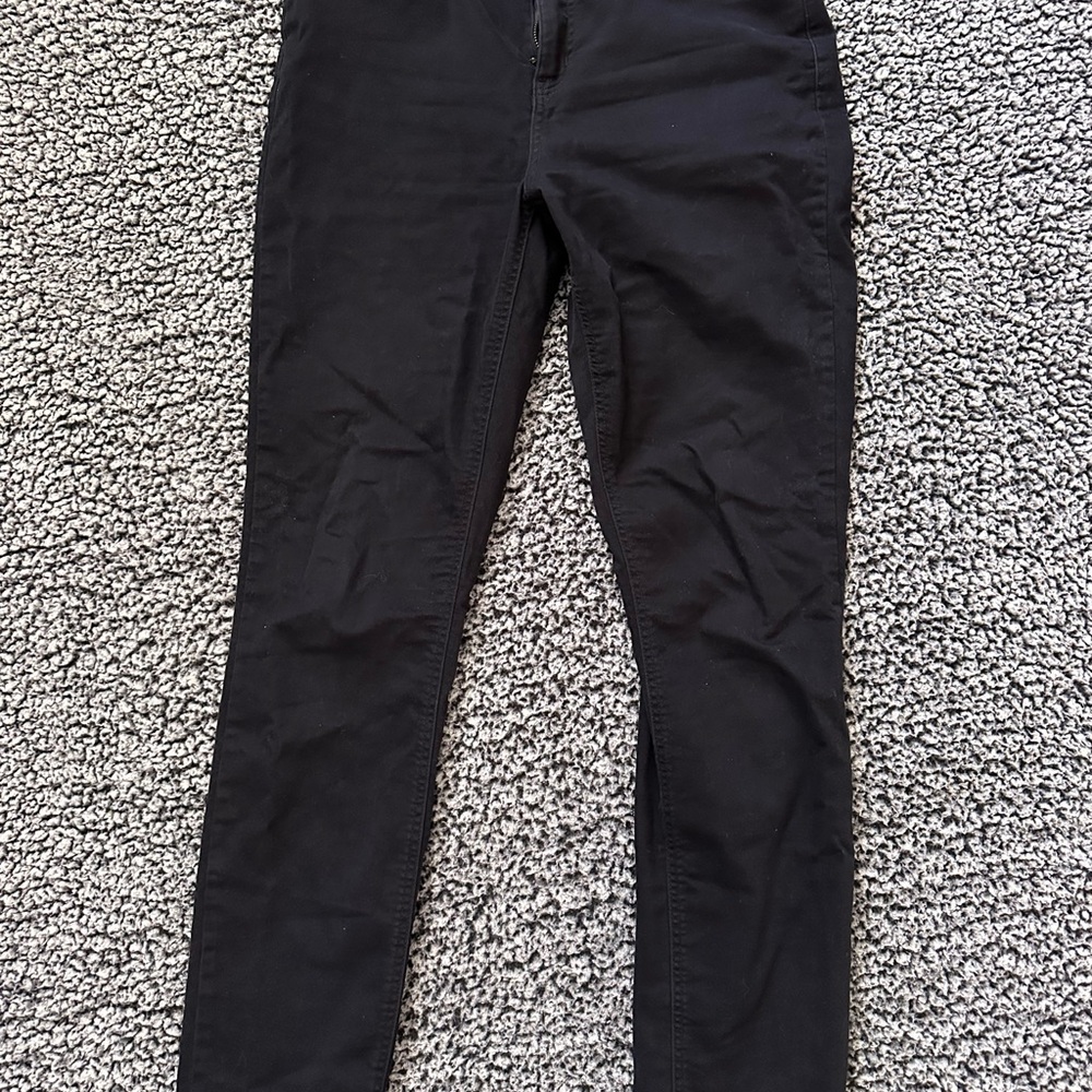 Liz Claiborne Mid Rise Sara Slim Leg Black Jeans Size 10 Tall